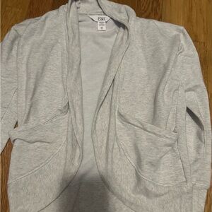 Athleta Light Gray Open Front Cardigan
